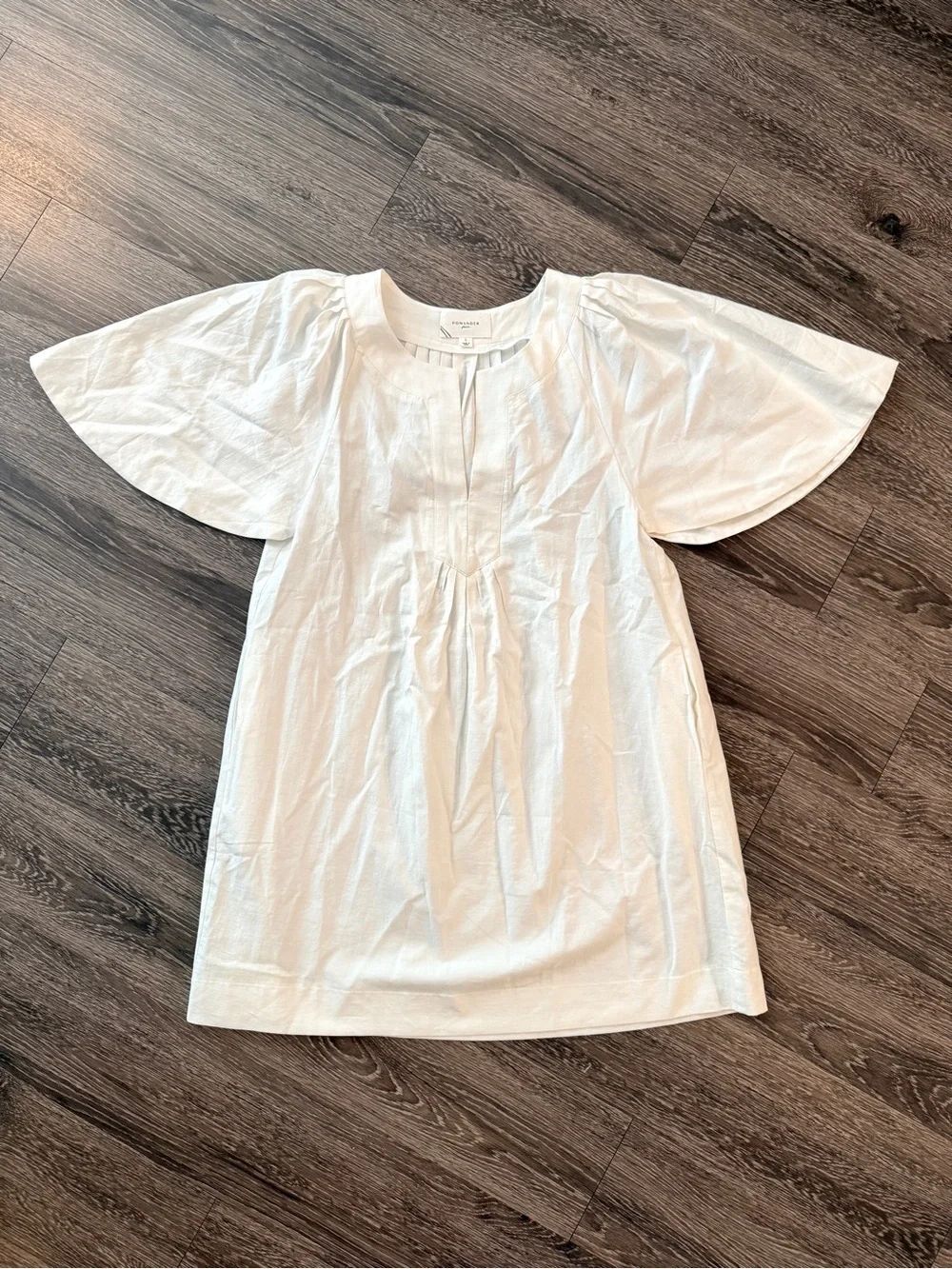 Pomander Place White Finley Flutter Sleeve Dress